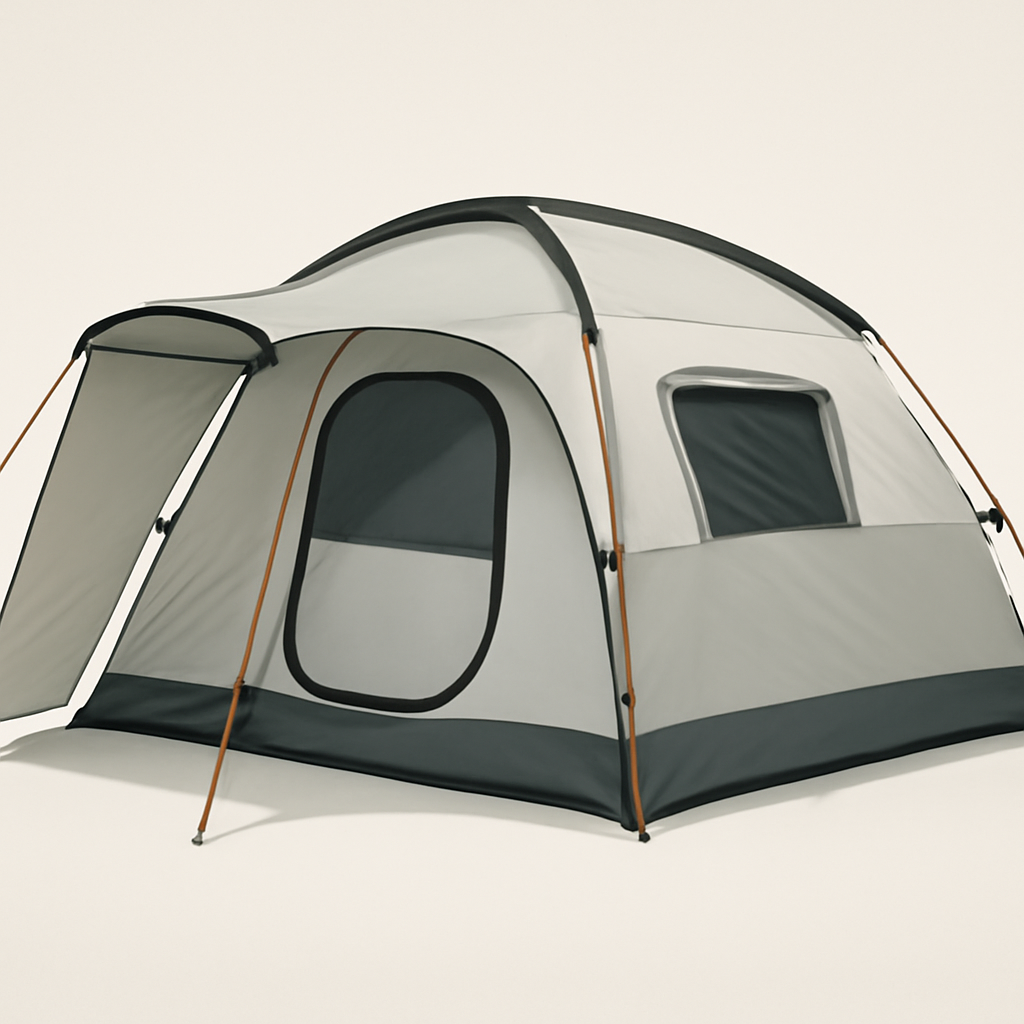 large family camping tent with vestibule image