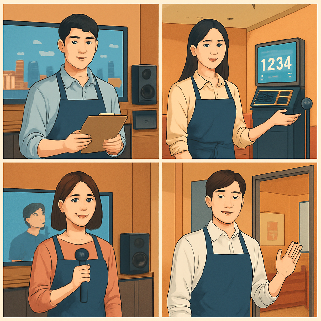 노래방 매장 채용 공고 예시 모음 이미지
