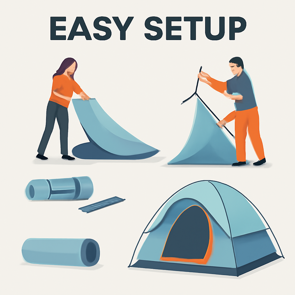 easy setup family tent for beginners image