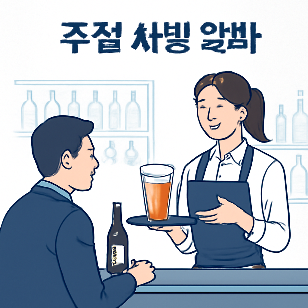 주점 서빙 알바 이미지