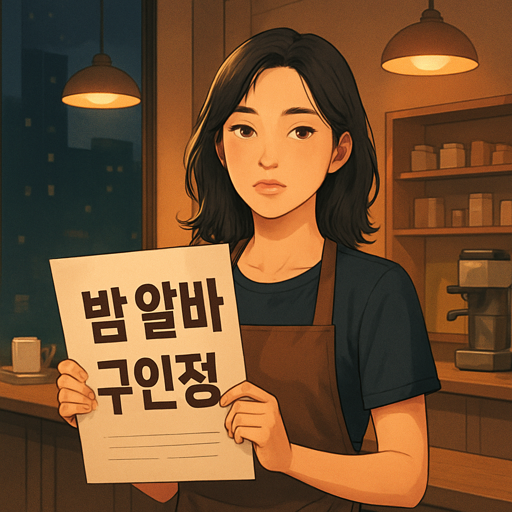 밤 알바 구인 정보 이미지