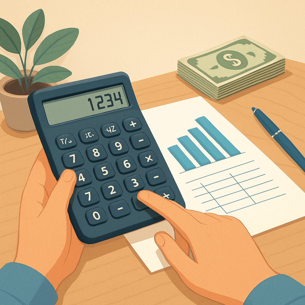 대출 상환 기간에 따른 월 이자 계산 이미지