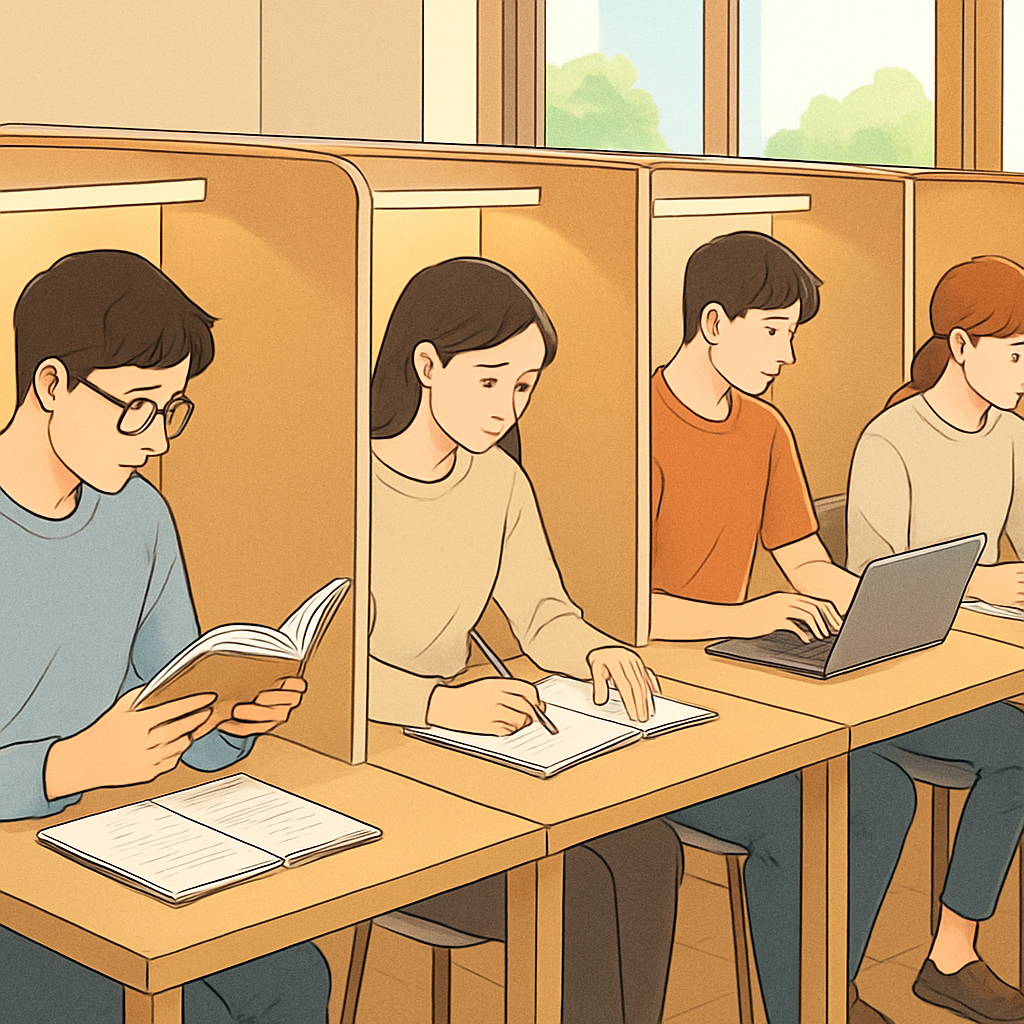 관리형 독서실 이용 요금 비교 이미지